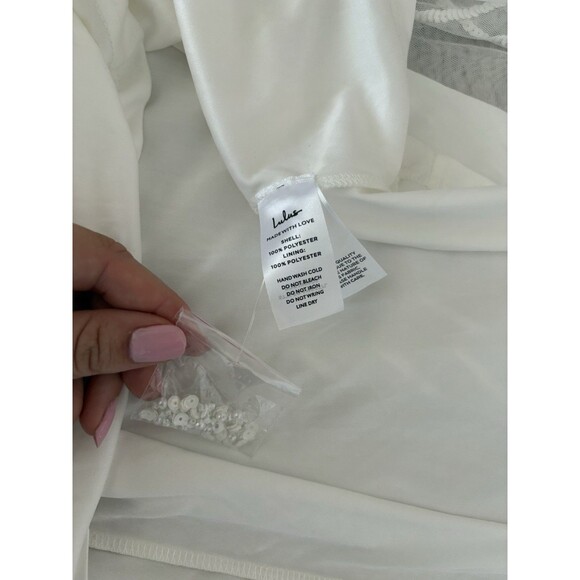 Lulus Radiant Presence White Sequin Sleeveless Backless Maxi Dress Size XS Beach - Picture 9 of 9